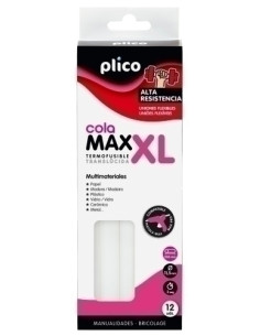 COLA TERMOFUSIBLE en BARRA PLICO MAX XL Ø 115mm x 200mm ALTA RESISTENCIA CAJA de 12