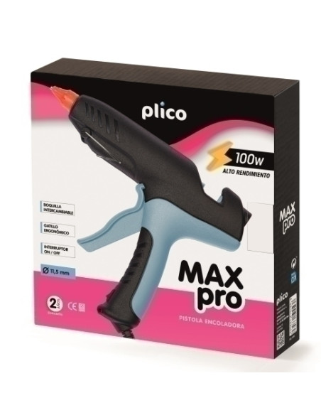 PISTOLA de COLA TERMOFUSIBLE PLICO MAX PRO 100W
