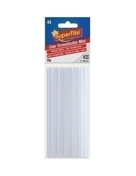 COLA TERMOFUSIBLE en BARRA SUPERTITE MINI 7x100 mm blister de 6