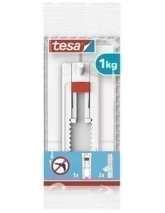 CLAVO ADHESIVO TESA AJUSTABLE PARA PAREDES PINTADAS Y YESO 1 Kg Blister de 1