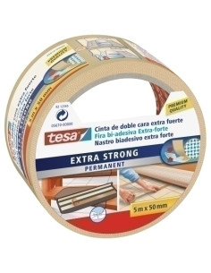 CINTA ADHESIVA DOBLE CARA TESA MOQUETAS rollo  5x50 EXTRA FUERTE