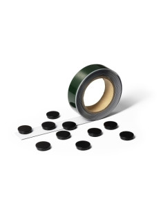 TIRA METALICA DURABLE AUTOADHESIVA ROLLO 5m x 35 mm con 10 IMANES