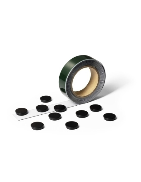 TIRA METALICA DURABLE AUTOADHESIVA ROLLO 5m x 35 mm con 10 IMANES