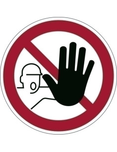 MARCAJE SEGURIDAD DURABLE AUTOADHESIVO PROHIBIDA LA ENTRADA