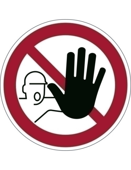 MARCAJE SEGURIDAD DURABLE AUTOADHESIVO PROHIBIDA LA ENTRADA
