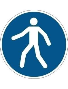 MARCAJE SEGURIDAD DURABLE AUTOADHESIVO UTILICE EL PASO