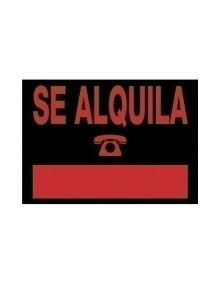 CARTEL ANUNCIO PVC 35x25 SE ALQUILA
