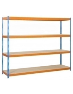 ESTANTERIA SIMON ECOFORTE 1504-4 PLYWOOD AZULNARANJA