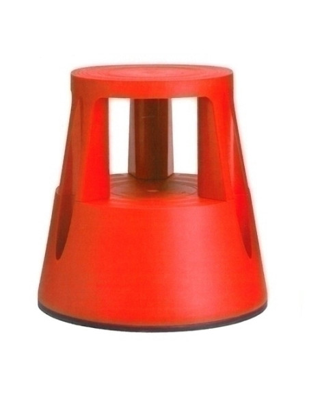 TABURETE TWINCO TWIN LIFT 2 PELDAÑOS CON RUEDAS ROJO