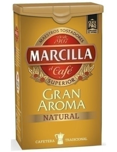 CAFE MOLIDO MARCILLA NATURAL CON CIERRE CLICKPAQ PAQUETE DE 250 G