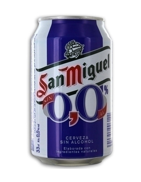 CERVEZA SAN MIGUEL 00 SIN ALCOHOL LATA 330 ml