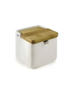 AZUCARERO IBILI CERAMICA  Y BAMBU BLANCO