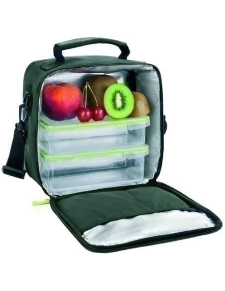 PORTA ALIMENTOS IBILI LUNCH AWAY GREEN HERMETICO 5 L Y 2 CONTENEDORES
