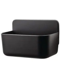 CESTA DUCHA TESA LAVAA AUTOADHESIVA PEQUEÑA NEGRA