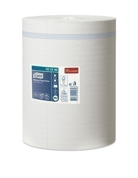 BOBINA DE PAPEL MECHA TORK CELULOSA SECADO EXTRA 2 CAPAS 160 METROS 134 KG M2