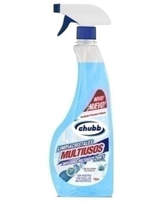 LIMPIADOR CHUBB CRISTALES MULTIUSOS 2 EN 1 CON PISTOLA SPRAY 750 ML