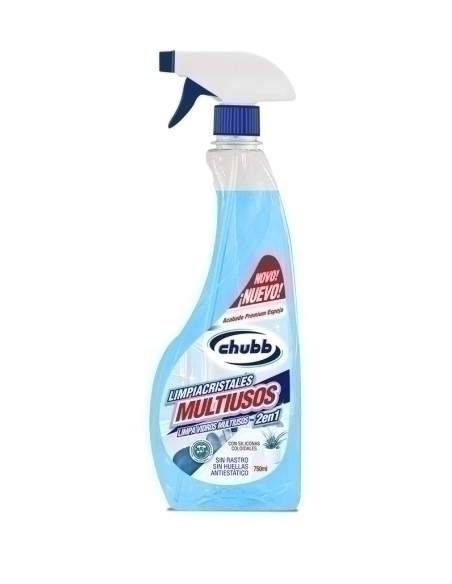 LIMPIADOR CHUBB CRISTALES MULTIUSOS 2 EN 1 CON PISTOLA SPRAY 750 ML