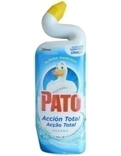 LIMPIADOR DE INODORO PATO AZUL ACCION TOTAL OCEANO 750 ml