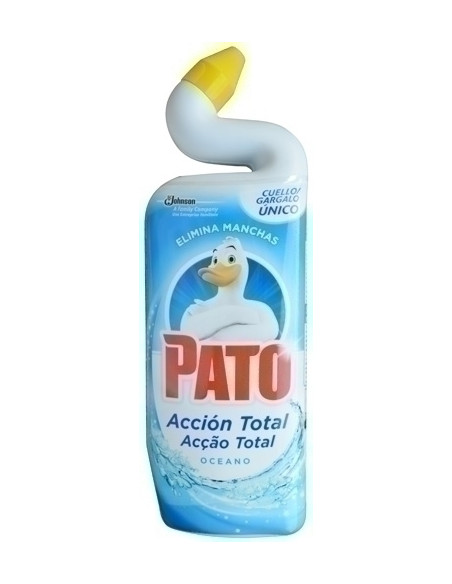 LIMPIADOR DE INODORO PATO AZUL ACCION TOTAL OCEANO 750 ml