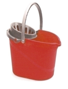 CUBO PLASTICO OVALADO CON ESCURRIDOR 15 LITROS