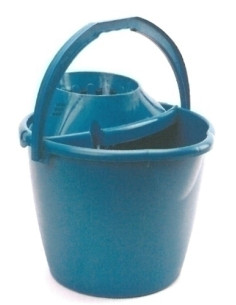 CUBO PLASTICO REDONDO CON ESCURRIDOR 13 LITROS