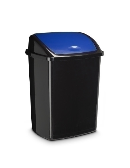 PAPELERA PLASTICO CON TAPA BASCULANTE CEP 91947 50 LITROS AZUL