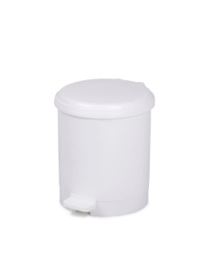PAPELERA PLASTICO CON TAPA PEDAL CEP 91946 6 LITROS BLANCA