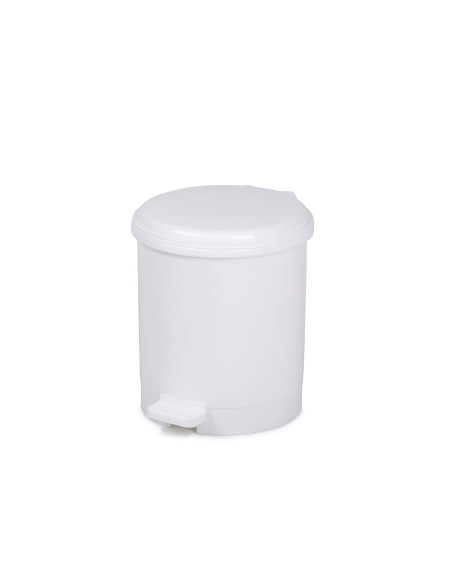 PAPELERA PLASTICO CON TAPA PEDAL CEP 91946 6 LITROS BLANCA