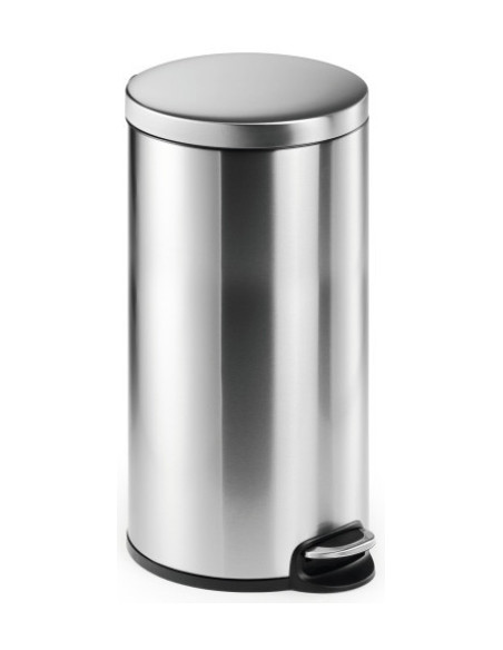 PAPELERA DURABLE METALICA REDONDA 30 LITROS con PEDAL INOXIDABLE