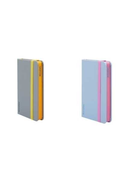 CUADERNO MOOVING TAPA DURA A6 96h 90gr HORIZONTAL con GOMA COLORES SURTIDOS