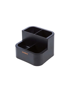 CUBILETE LITEM SYSMAX LUX CUADRADO 4 COMPARTIMENTOS NEGRO