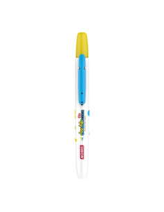 MARCADOR FLUOR MORRIS RETRACTIL JUSTCLICK DOUBLE MRH-106 AMARILLO&AZUL