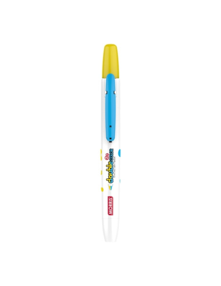 MARCADOR FLUOR MORRIS RETRACTIL JUSTCLICK DOUBLE MRH-106 AMARILLO&AZUL