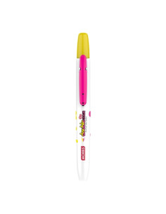 MARCADOR FLUOR MORRIS RETRACTIL JUSTCLICK DOUBLE MRH-106 AMARILLO&ROSA