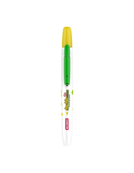 MARCADOR FLUOR MORRIS RETRACTIL JUSTCLICK DOUBLE MRH-106 AMARILLO&VERDE