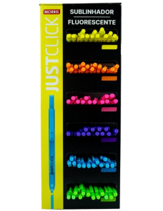 MARCADOR FLUOR MORRIS RETRACTIL JUSTCLICK MRH-105 EXPOSITOR de 72