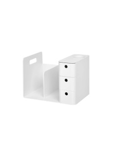 ORGANIZADOR SOBREMESA LITEM COMBO RACK con 3 CAJONES BLANCO