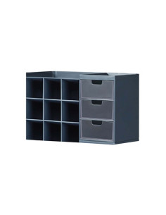 ORGANIZADOR SOBREMESA LITEM SYSMAX HIVE STACK 3 CAJON  7 COMP AZUL PRUSIA
