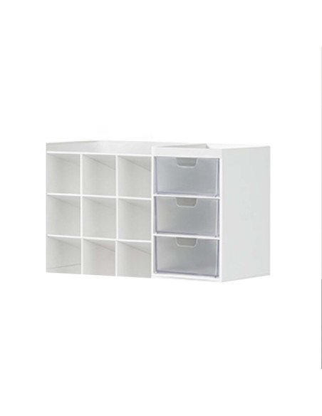 ORGANIZADOR SOBREMESA LITEM SYSMAX HIVE STACK 3 CAJON  7 COMP BLANCO