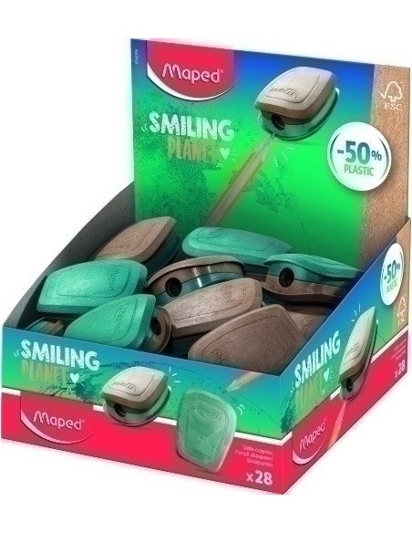 AFILALAPIZ MAPED SMILING PLANET CON DEPOSITO 1 USO EXPOSITOR DE 28