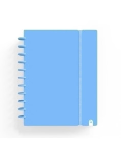 BLOC CARCHIVO INGENIOX PASTEL tapa PP FOAM A4 80h 100g CUADRIC5x5 AZUL