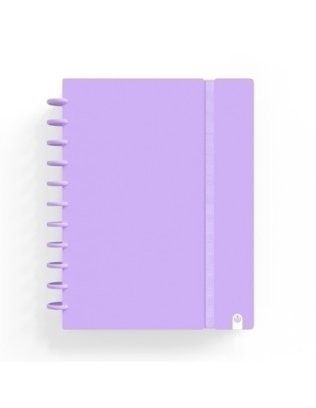 BLOC CARCHIVO INGENIOX PASTEL tapa PP FOAM A4 80h 100g CUADRIC5x5 MALVA