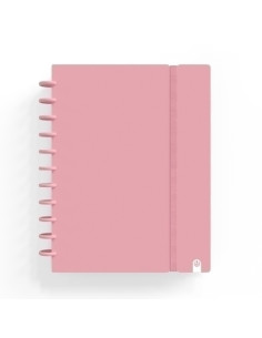 BLOC CARCHIVO INGENIOX PASTEL tapa PP FOAM A4 80h 100g CUADRIC5x5 ROSA