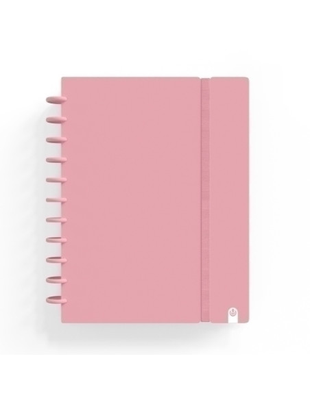 BLOC CARCHIVO INGENIOX PASTEL tapa PP FOAM A4 80h 100g CUADRIC5x5 ROSA
