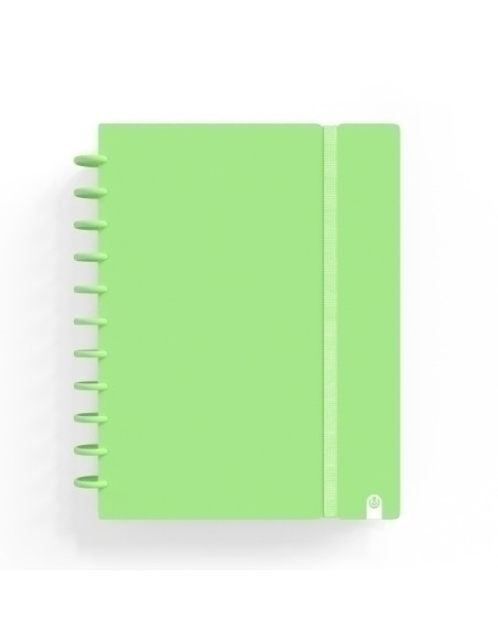 BLOC CARCHIVO INGENIOX PASTEL tapa PP FOAM A4 80h 100g CUADRIC5x5 VERDE