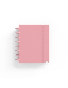 BLOC CARCHIVO INGENIOX PASTEL tapa PP FOAM A5 80h 100g CUADRIC5x5 ROSA