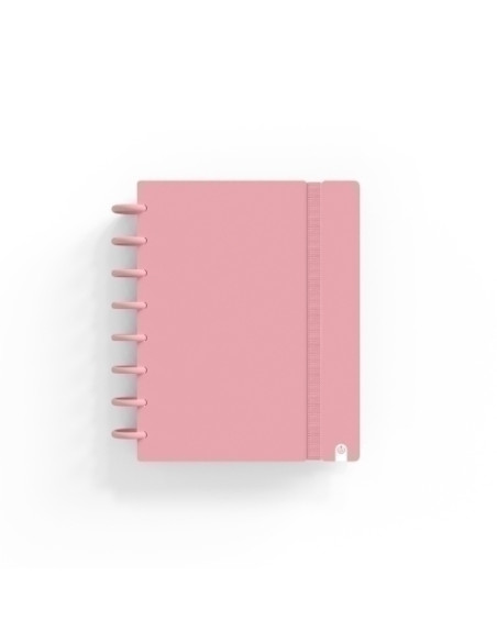 BLOC CARCHIVO INGENIOX PASTEL tapa PP FOAM A5 80h 100g CUADRIC5x5 ROSA