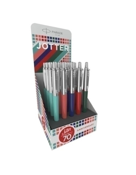 BOLIGRAFO PARKER JOTTER ORIGINAL 70 ANIVERSARIO EXPOSITOR DE 20 4x 5 colores