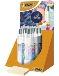 BOLIGRAFO de 4 COLORES BIC DECORADO EXPOSITOR de 30