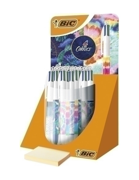 BOLIGRAFO de 4 COLORES BIC DECORADO EXPOSITOR de 30